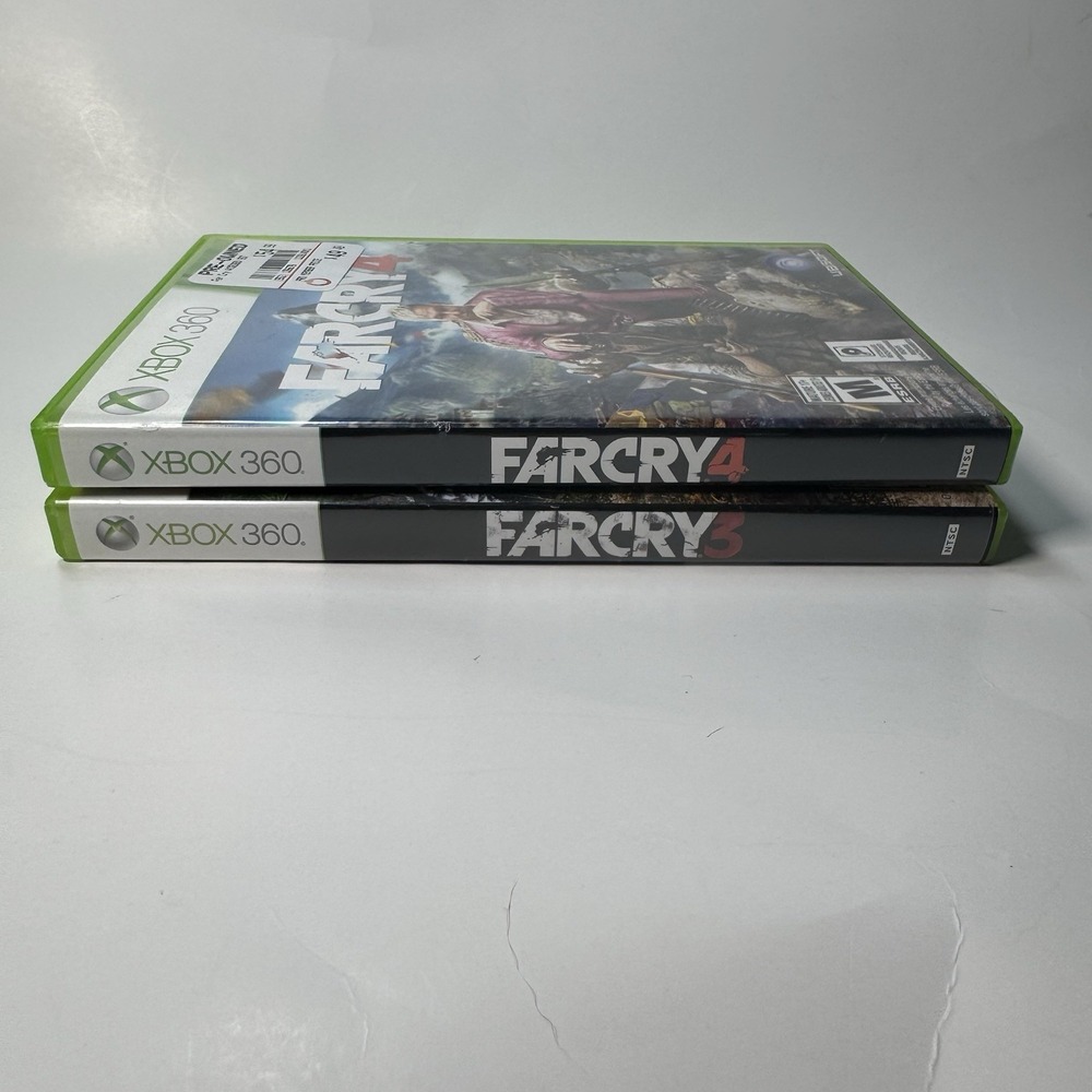 Far Cry 3 & 4 Bundle (Microsoft Xbox 360, 2012) Tested Working